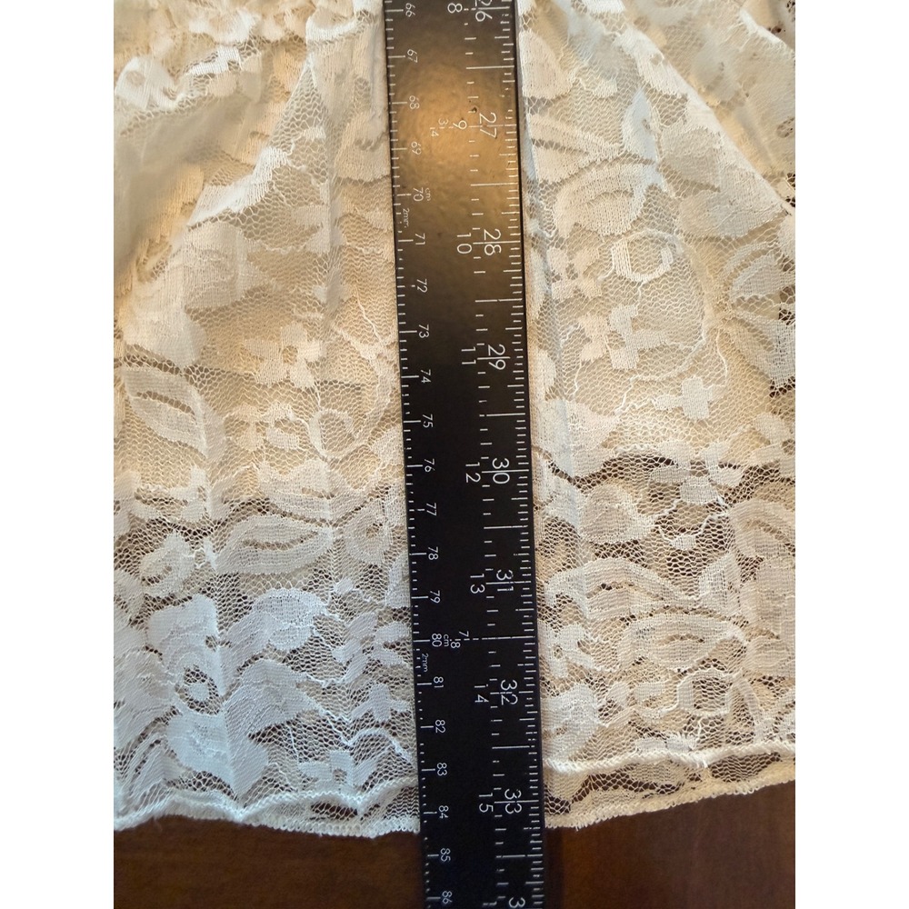 NWT Tunic Women 1XL Ivory Lace Tiered Boho Ruffle Top Plus Size Cottagecore - Picture 5 of 5